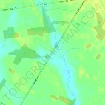 Mappa topografica Mount Pleasant, altitudine, rilievo