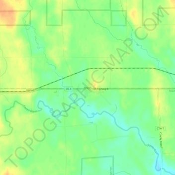 Mappa topografica Tripoli, altitudine, rilievo