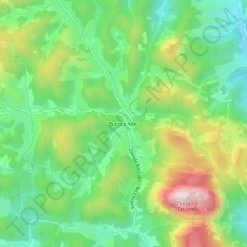 Mappa topografica Buenos Aires, altitudine, rilievo