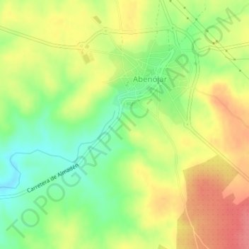 Mappa topografica Cabeza de la Cerda, altitudine, rilievo