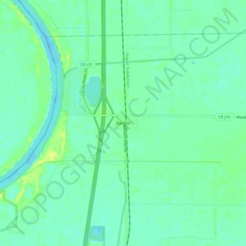 Mappa topografica Bartlett, altitudine, rilievo