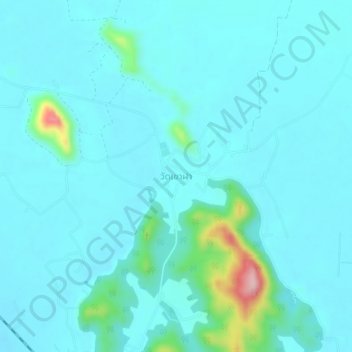 Mappa topografica Ban Khao Fa, altitudine, rilievo