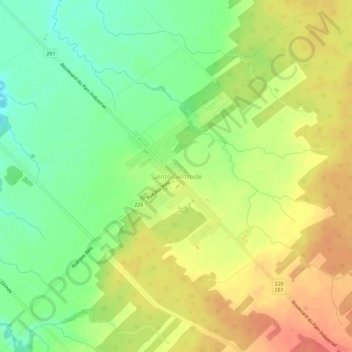 Mappa topografica Sainte-Gertrude, altitudine, rilievo