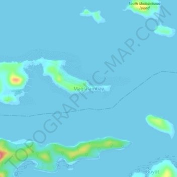 Mappa topografica Maglalambay, altitudine, rilievo