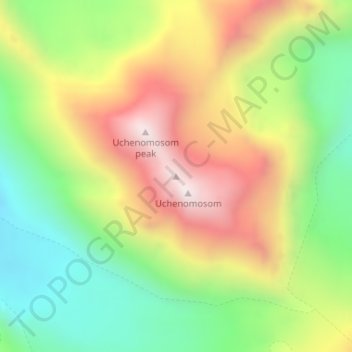 Mappa topografica 3 sisters, altitudine, rilievo