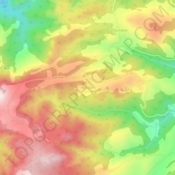 Mappa topografica Kılcılar, altitudine, rilievo