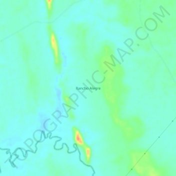 Mappa topografica Rancho Alegre, altitudine, rilievo