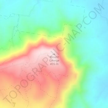 Mappa topografica Mount George, altitudine, rilievo