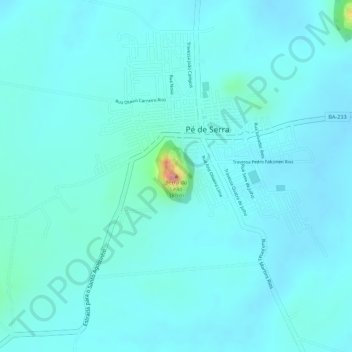 Mappa topografica Serra do Leão, altitudine, rilievo