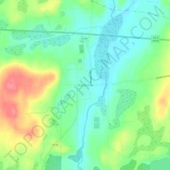 Mappa topografica Marenisco, altitudine, rilievo