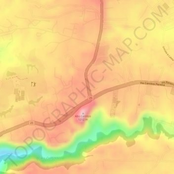 Mappa topografica Cerritos, altitudine, rilievo
