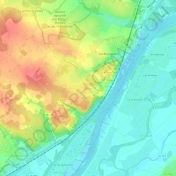 Mappa topografica Épiré, altitudine, rilievo