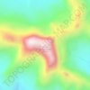 Mappa topografica Mount Saskatchewan, altitudine, rilievo