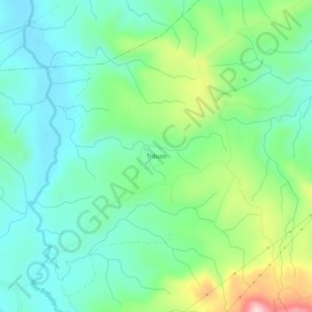 Mappa topografica Tributo, altitudine, rilievo