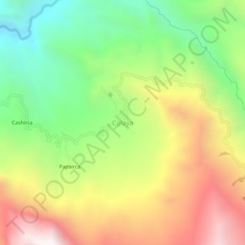 Mappa topografica Colaya, altitudine, rilievo