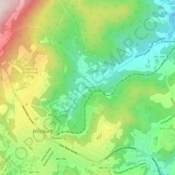 Mappa topografica Zihlman, altitudine, rilievo