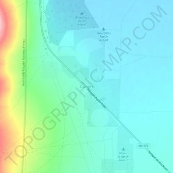 Mappa topografica Carvers, altitudine, rilievo