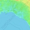 Mappa topografica Possum Gap Island, altitudine, rilievo
