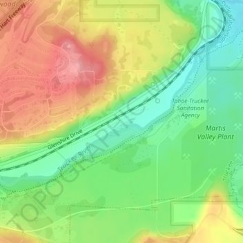 Mappa topografica Polaris, altitudine, rilievo