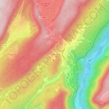 Mappa topografica Trés le Mur, altitudine, rilievo