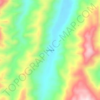 Mappa topografica La Clara, altitudine, rilievo