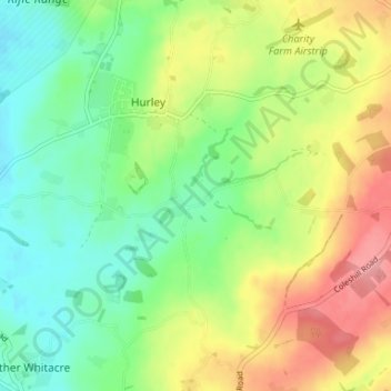 Mappa topografica Brook End, altitudine, rilievo
