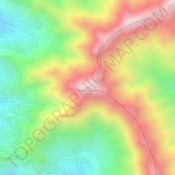 Mappa topografica Cerro Camote, altitudine, rilievo