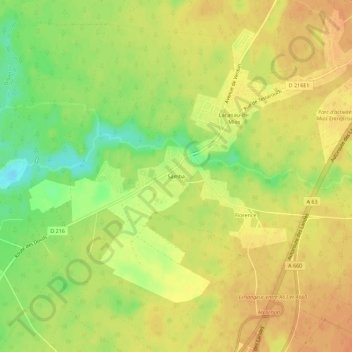 Mappa topografica Samba, altitudine, rilievo