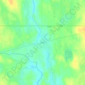 Mappa topografica Dorsey, altitudine, rilievo