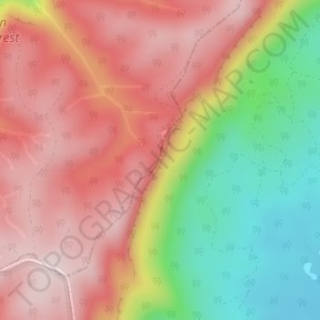 Mappa topografica Heaton Lookout, altitudine, rilievo
