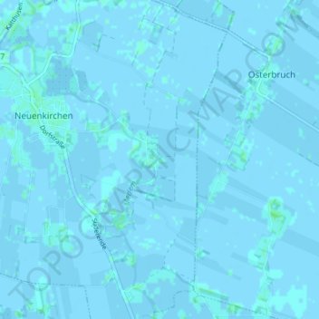 Mappa topografica Pedingworth, altitudine, rilievo