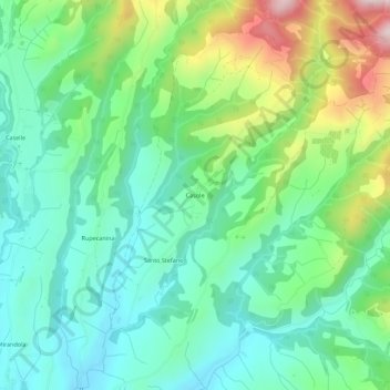 Mappa topografica Casole, altitudine, rilievo