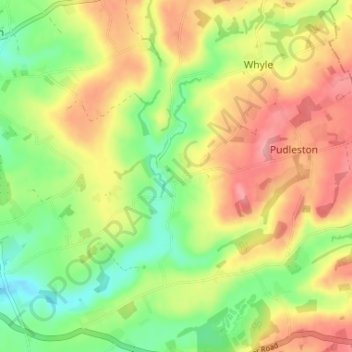Mappa topografica Brockmanton, altitudine, rilievo