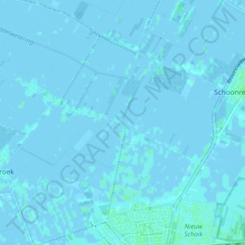 Mappa topografica Hoogeind, altitudine, rilievo