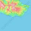 Mappa topografica Funchal, altitudine, rilievo