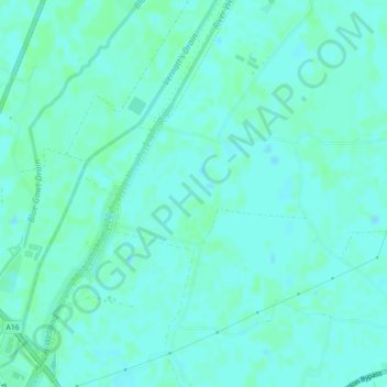 Mappa topografica Spalding Marsh, altitudine, rilievo