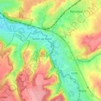Mappa topografica Engwegen, altitudine, rilievo
