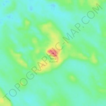 Mappa topografica Mount Edna, altitudine, rilievo