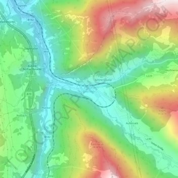 Mappa topografica St. Jodok am Brenner, altitudine, rilievo