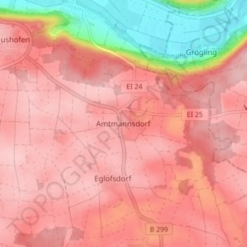 Mappa topografica Amtmannsdorf, altitudine, rilievo