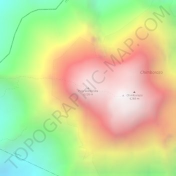 Mappa topografica Pico Veintimilla, altitudine, rilievo