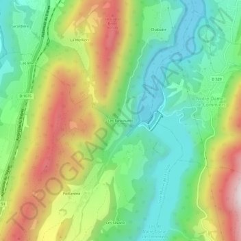Mappa topografica Les Rossinants, altitudine, rilievo