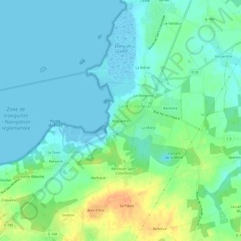 Mappa topografica Bescalière, altitudine, rilievo