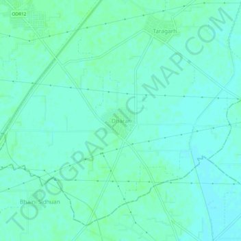 Mappa topografica Dharar, altitudine, rilievo