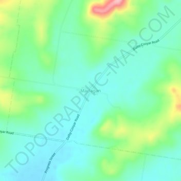 Mappa topografica Maclagan, altitudine, rilievo
