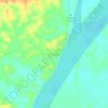 Mappa topografica Orellana, altitudine, rilievo