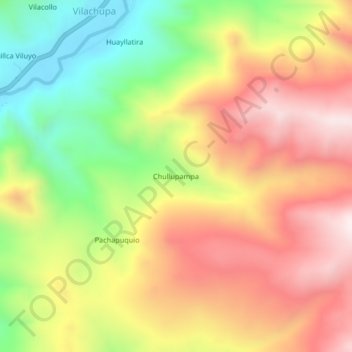 Mappa topografica Chullupampa, altitudine, rilievo