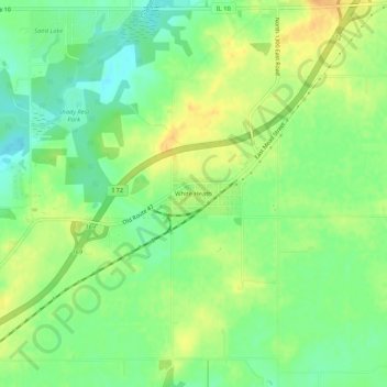 Mappa topografica White Heath, altitudine, rilievo