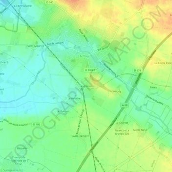 Mappa topografica Les Cosses, altitudine, rilievo