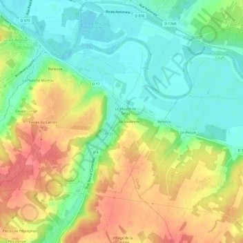 Mappa topografica Les Falloirs, altitudine, rilievo